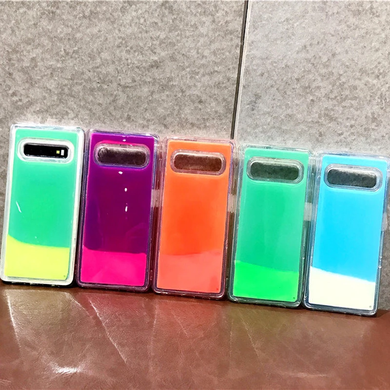 Светящийся неоновый Чехол для мобильного телефона Samsung Galaxy S8 S10 S10E Plus Note8 9