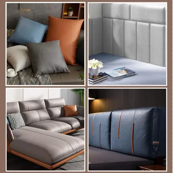 

Thicken Waterproof Fabric Oil Proof Leather velvet Breathable Durable Fabric For Pouf Pillow Softwear Green Blue By The Meter