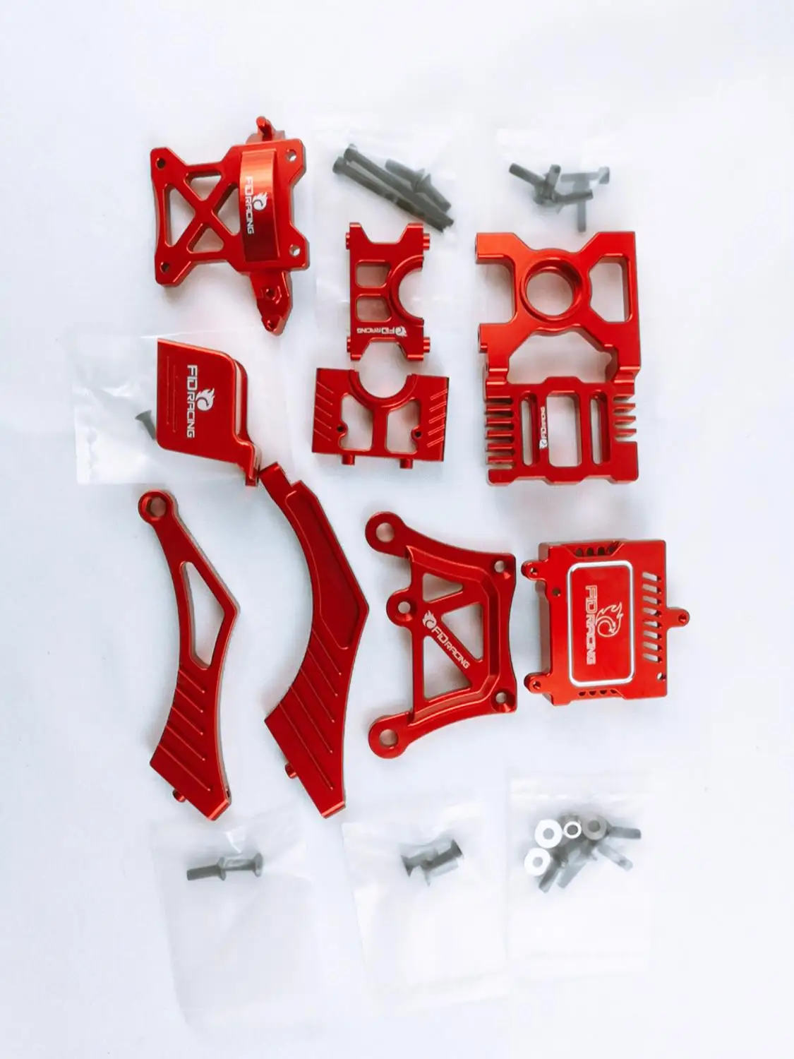 Алюминиевая передняя Скоба для шасси + Задняя Верхняя центральный Diff кронштейн ESC