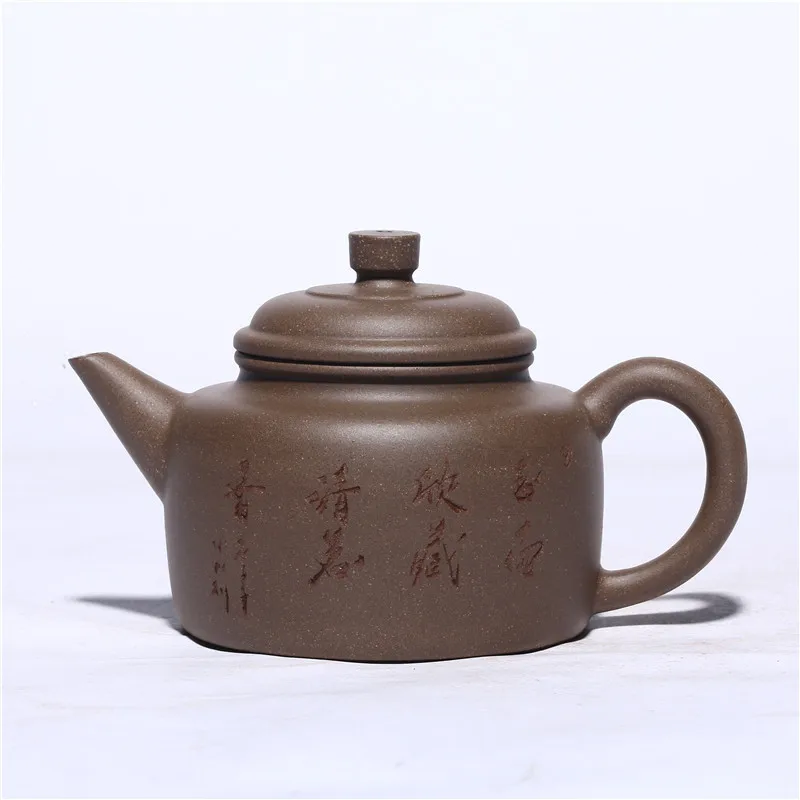 

Yixing пурпурная глиняная кастрюля прозрачная пепепельная секция, глина Boutique Jianliu Dezhong Kungfu чайный сервиз, семейный чайник