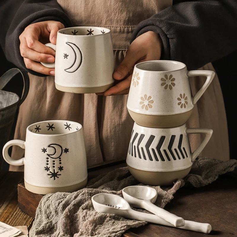 Винтажная кружка в японском стиле керамические кофейные кружки каваи чашки