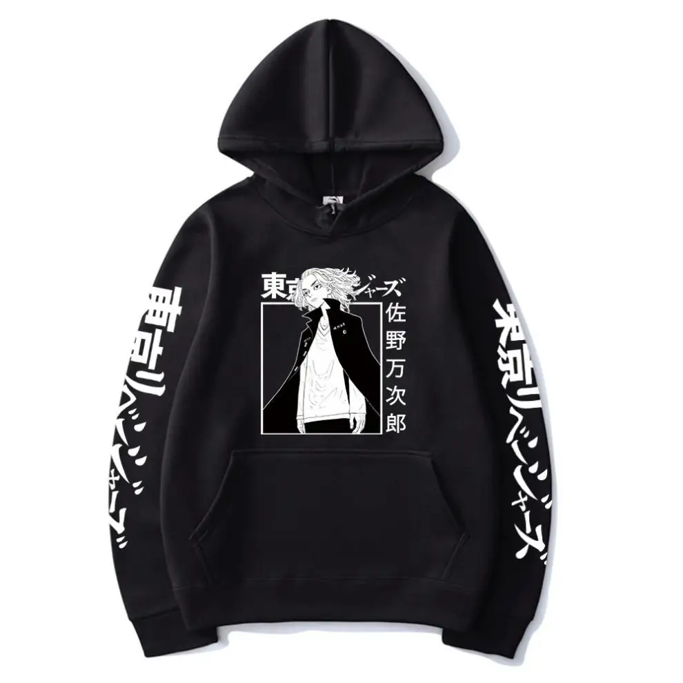 

2021 Anime Tokyo Revengers Mikey Draken Hoodie Men Casual Loose Streetwear Unisex Sweatshirt Hip Hop Pullover Male Harajuku Tops