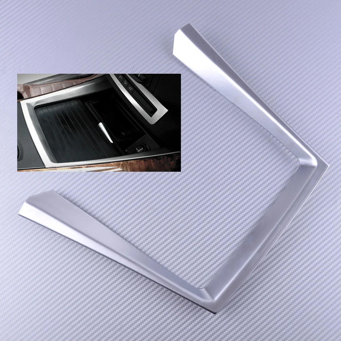 

DWCX серебро ABS Автомобильная консоль передний держатель стакана воды крышка литья отделка Подходит для BMW X5 E70 2007 2008 2009 2010 2011 2012 2013