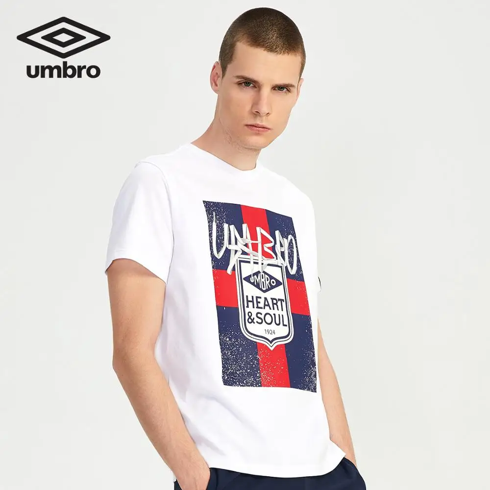 Мужская футболка с короткими рукавами Umbro летняя спортивная круглым вырезом и 3D