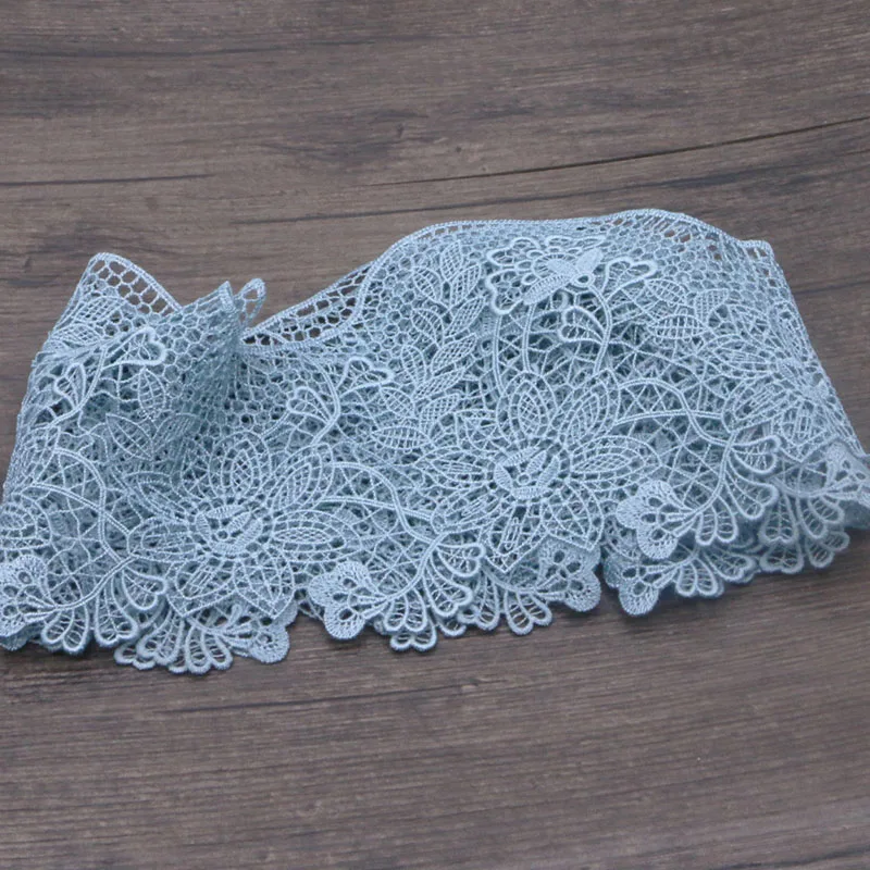 

1 ярд, 12,7 см, широкое водорастворимое молочное шелковое окантовка, полиэфирное ажурное кружево, ручная работа, аксессуары, кружево de