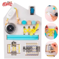 toddlers sensory board lock toys wooden busy board montessori toy skills games for kids children diy busyboard elements part