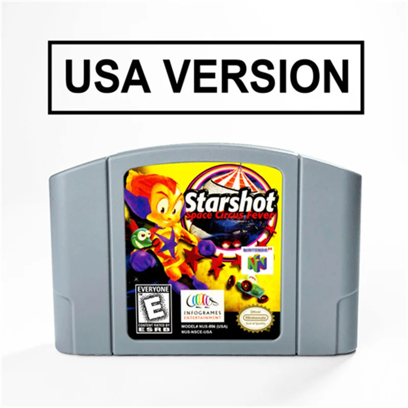 

Starshot Space Circus Fever For 64 Bit Video Game Cartridge USA Version NTSC