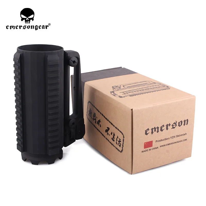 BK Emersongear тактическая чашка черная алюминиевая уличная кружка 610 мл портативная охотничья битва Военная бутылка Съемная походная дорожная кружка - Цвет: BK