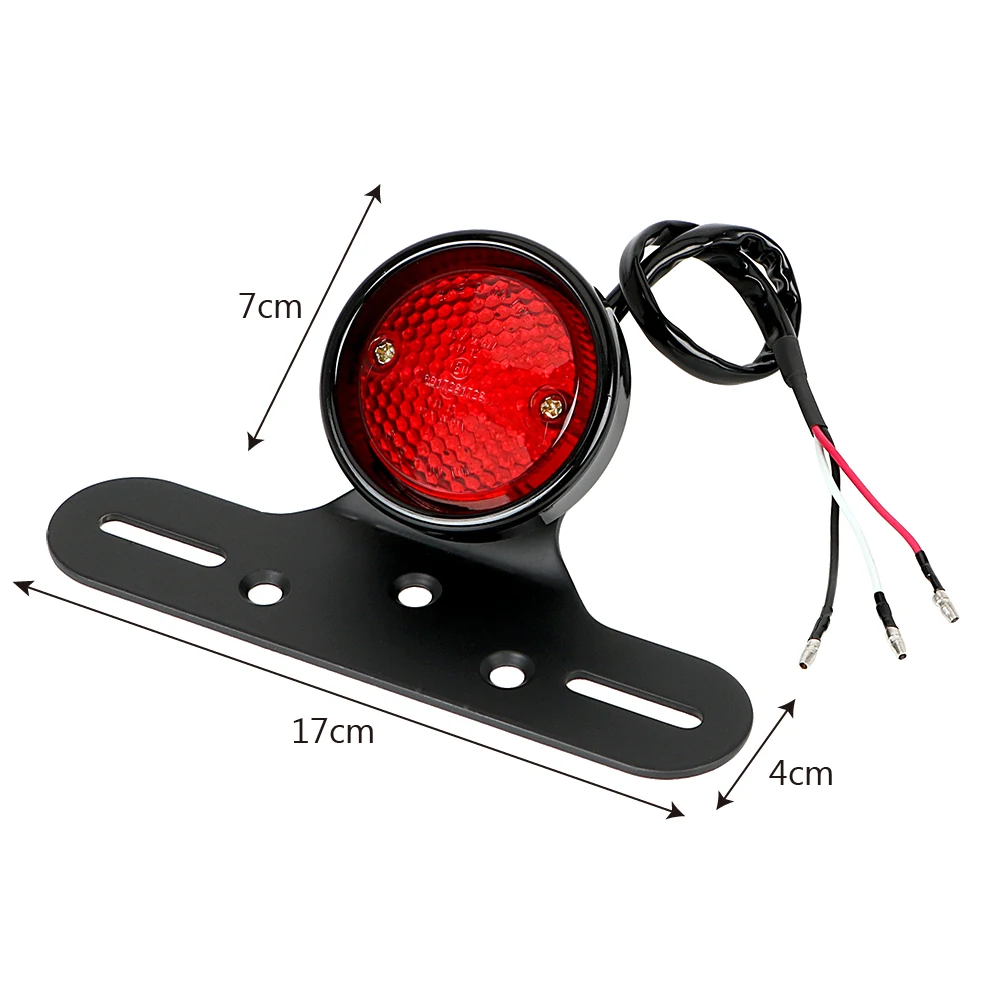 

DC 12V Chopper Bobber Cafe Racer Motorbike Accessories LED Motorcycle Tail Brake Stop Light Moto Rear Lights Taillight