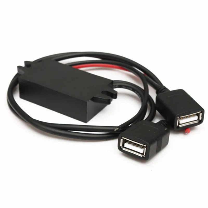 Адаптер питания Autoleader с 12 В на 5 двойной USB адаптер конвертер кабель модуль разъем
