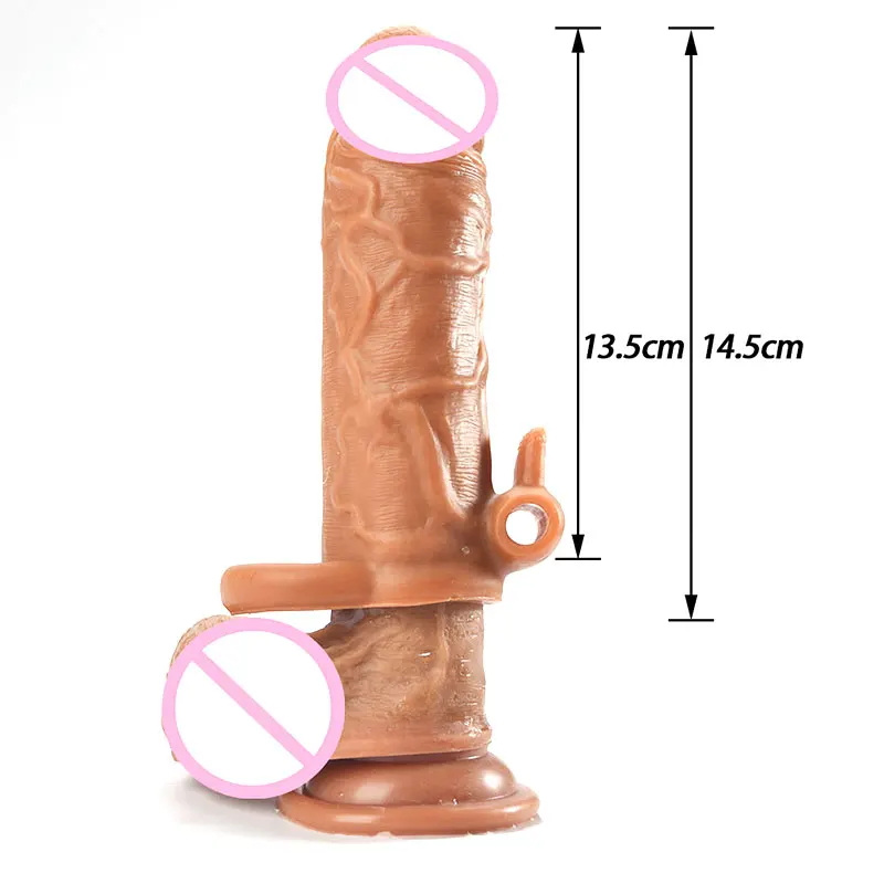 Многоразовые насадки на пенис вибратор фаллоимитатор увеличение Мужская t