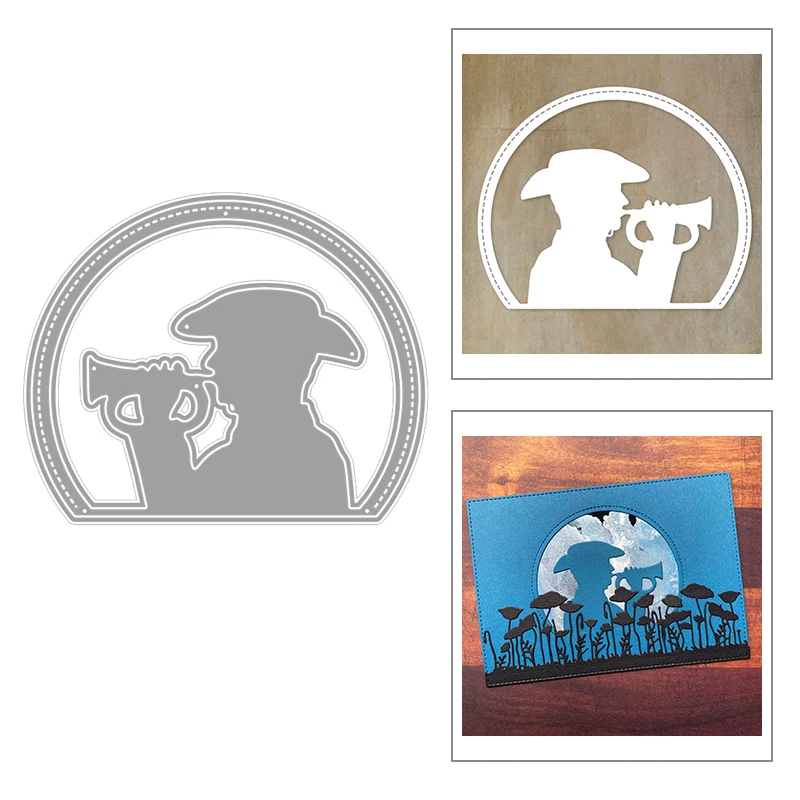 Новинка 2020 модная мужская Ковбойская шляпа Аватар силуэт трубы металлические