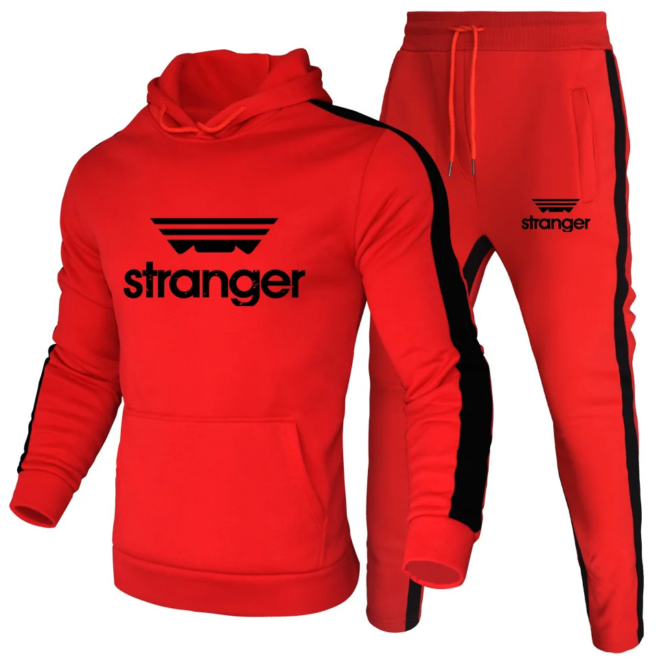 

Classic men's Hoodie suit Hoodie + sweatpants 2pcs men's winter warm sweater trendy sweater jacket