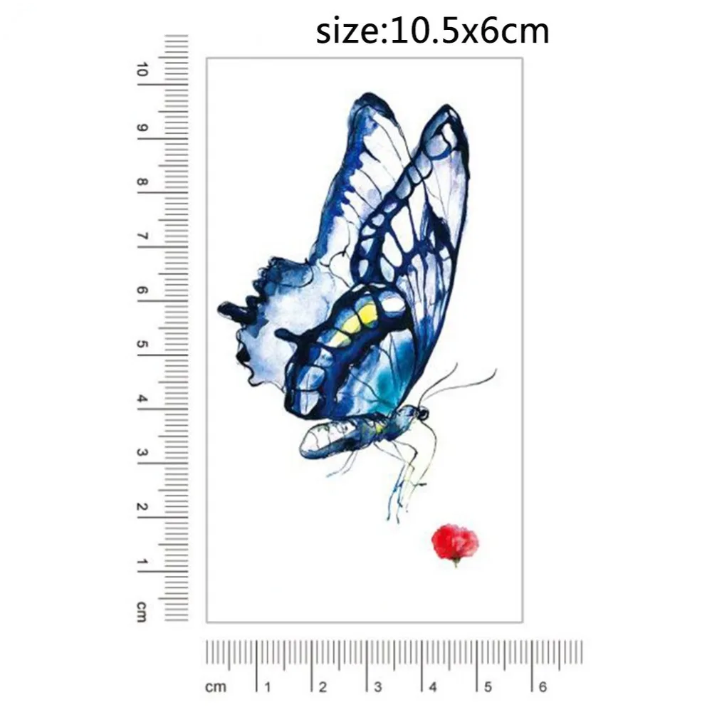 3 листа 3D милый слон собака лиса водостойкая временная татуировка цветная