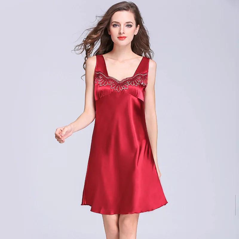 CommeAvant Women's Nightdress Pajamas Vest Skirt Sundress Design Luxury Sleepwear Silk Like Intimate Lingerie Homewear | Женская