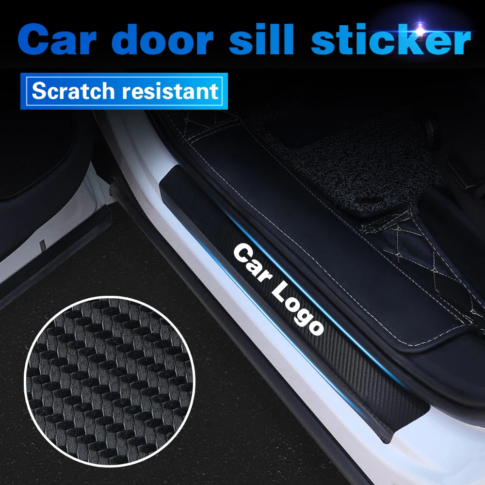 Auto Accessories 4 Pcs Carbon Fiber Decals Car Door Sill Stickers For Suzuki Swift Jimny Ignis Alto Samurai Vitara Cabrio SX4 | Автомобили