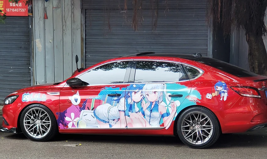 Аниме Itasha виниловая Автомобильная наклейка для тела ралли, наклейка на дверь s, Спортивная наклейка Ralliart для Suzuki Mazda Skoda opel Renault