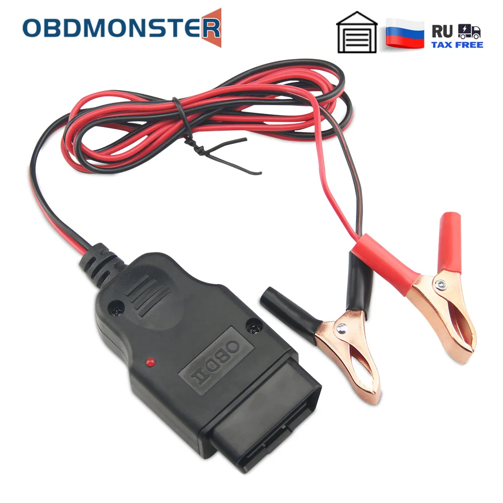 Инструмент для замены автомобильного аккумулятора OBD2, экономия аккумулятора для автомобильного компьютера, устройство для экономии памяти ECU, Автомобильный аварийный источник питания, вилка для автомобиля - изображение