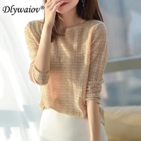 thin knit pullover sweater female long sleeve casual sweater women tops loose retro soft clothes spring autumn ladies sweater