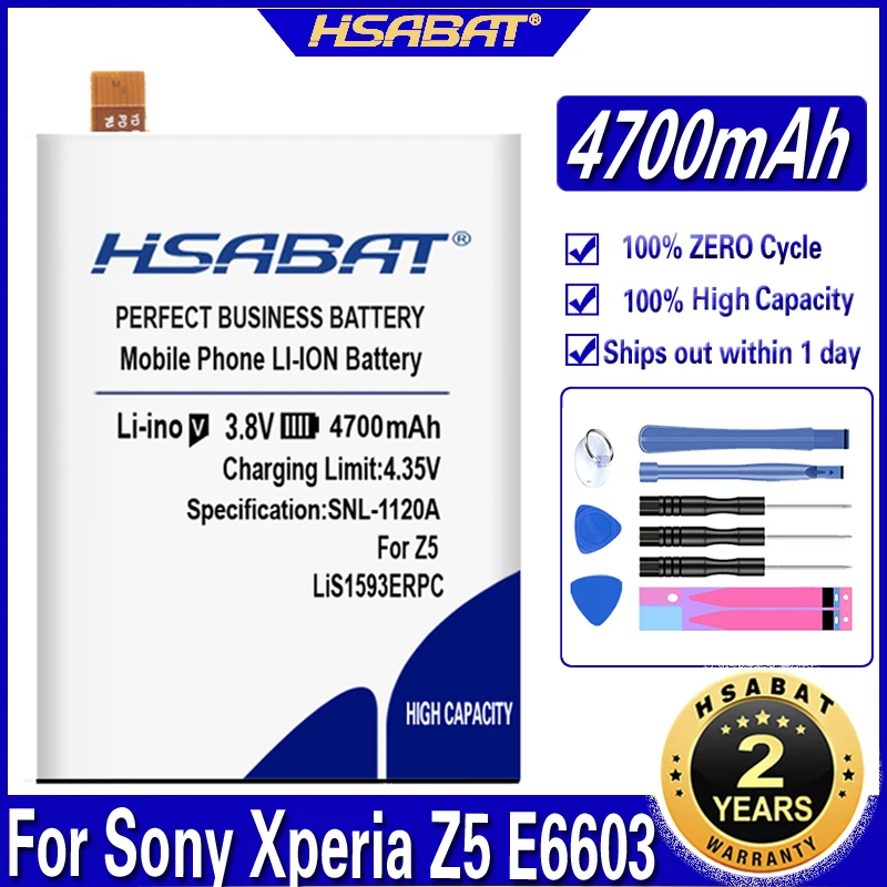 Аккумулятор HSABAT 4700 мАч LIS1593ERPC для Sony Xperia Z5 E6603 E6653 E6633 E6683 E6883|Аккумуляторы мобильных