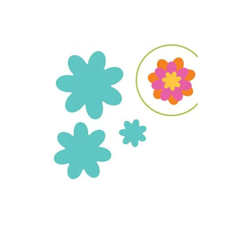 Нахлест цветы металлические Вырубные трафареты Необычные нахлест высечки для