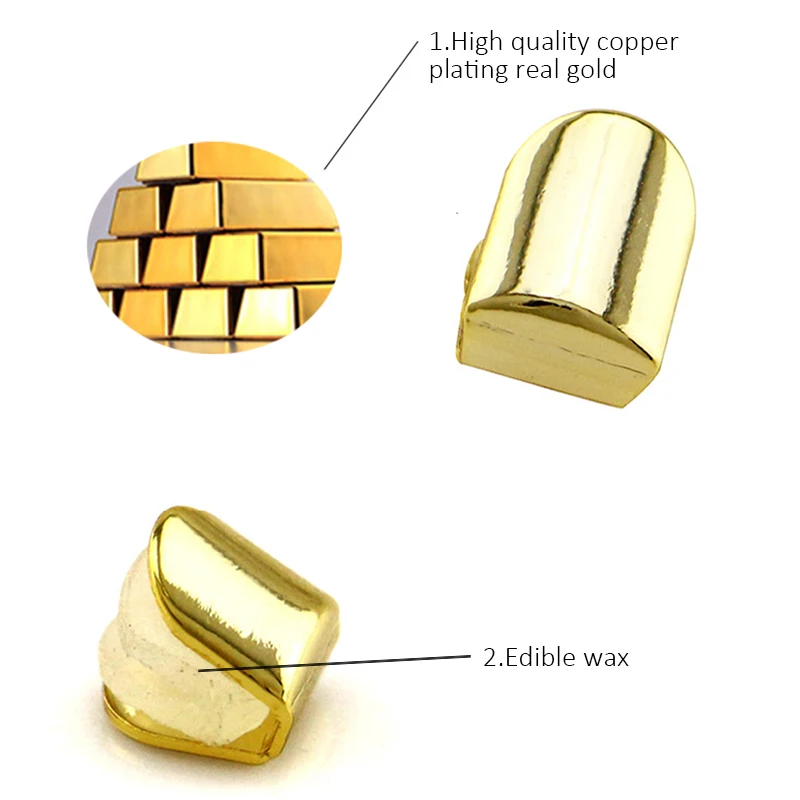 Gold Color Hip Hop Single Tooth Cap Top Bottom Grill For Jewelry Gifts Bling Teeth Plated Cross Braces | Красота и здоровье