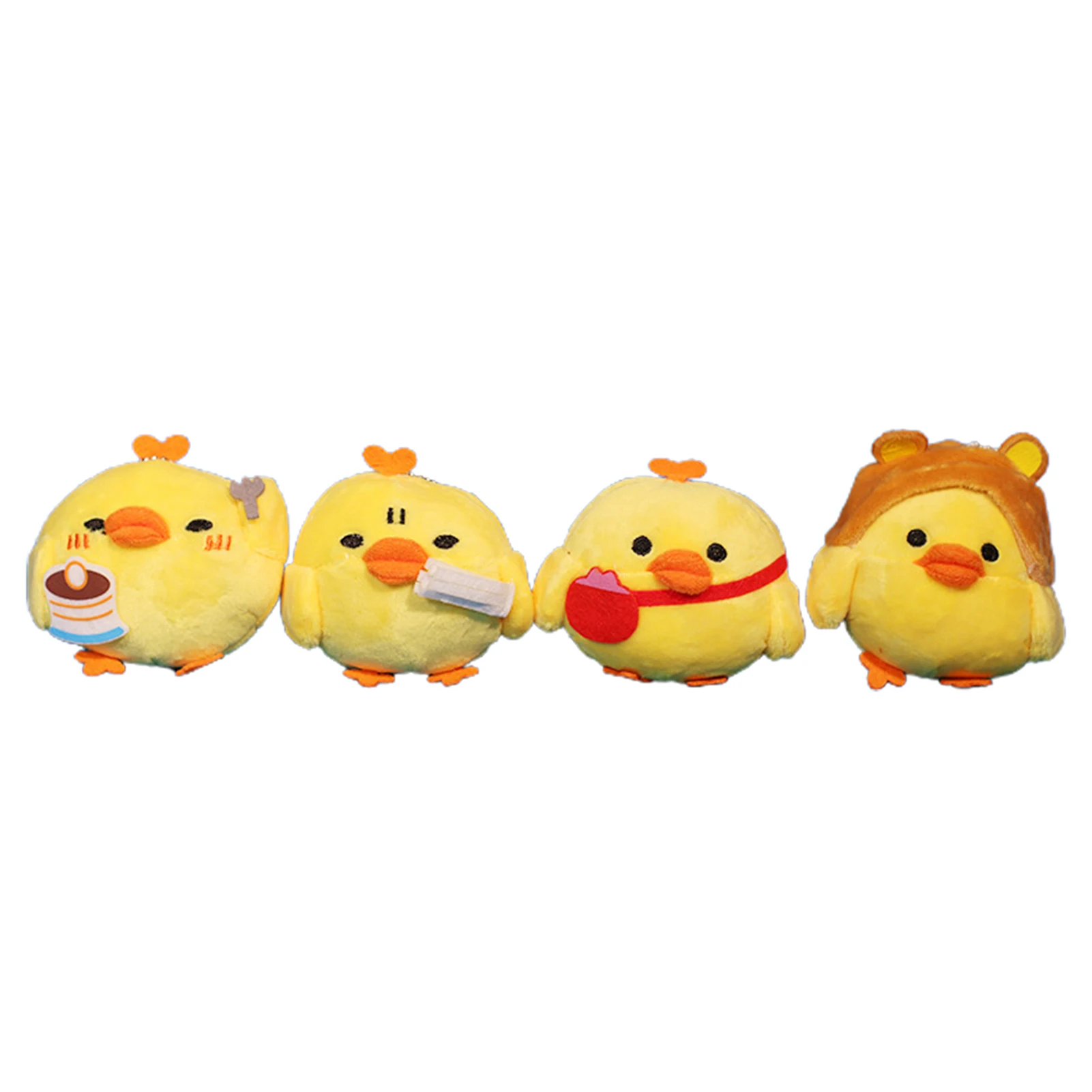 

New 4Pcs Mini Cute Cartoon Chicken Soft Plush Doll Hanging Toy Bag Pendant Decor Home Decoration Girls Children Christmas Gift