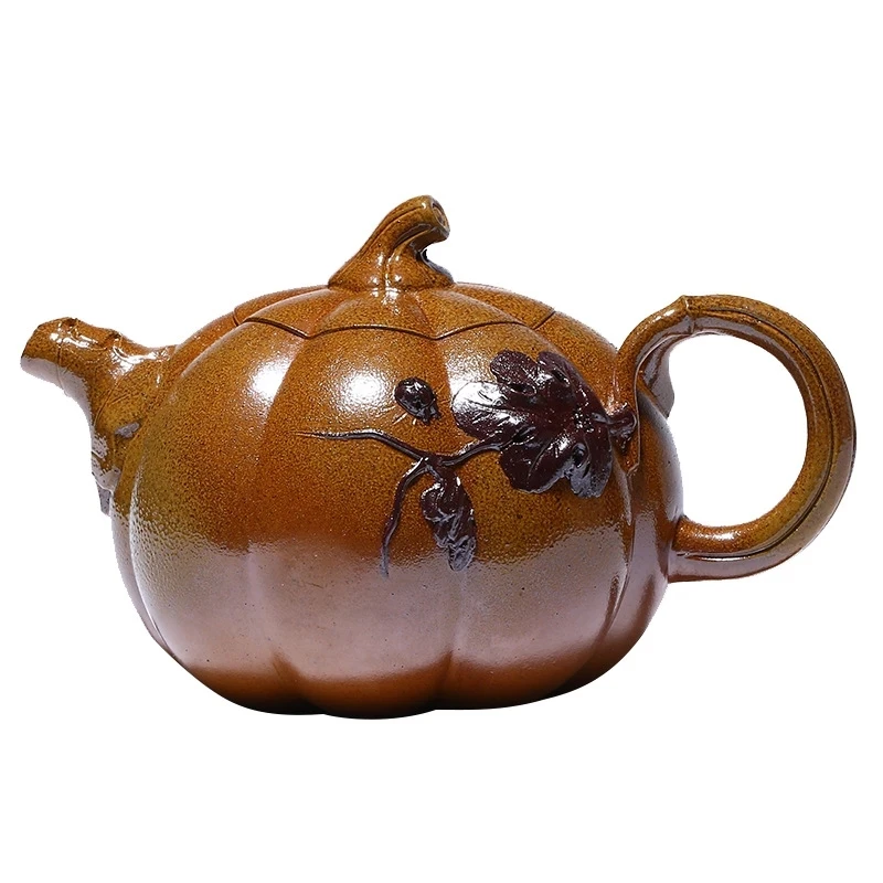 

Yixing Teapot Master Handmade Pumpkin Purple Clay Kettle Creative Teaware Chinese Tea Set Household Teapot