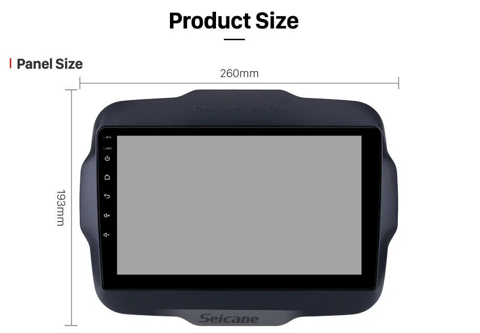 Seicane " Android 8,1 2Din автомобильный gps радио для Jeep Renegade мультимедийный плеер с USB Bluetooth wifi 1080P Aux автостерео