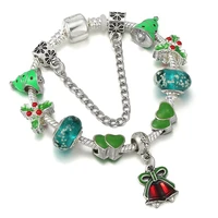 alloy christmas tree pendant with luminous bead string ornaments 2022 new years gifts for men women children bracelets