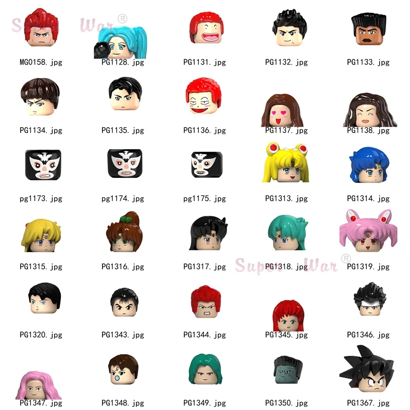 

Single Cartoon movie Slam Dunk models Figures Head accessories Building Blocks toys for children Series-096