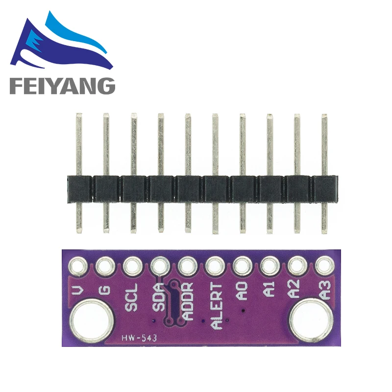 16 битный I2C ADS1115/ADS1015 модуль ADC 4 канальный с усилителем усиления RPi|development board|board