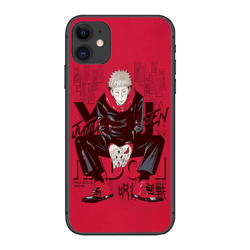 

Jujutsu Kaisen Gojo Satoru Fashion Matte Black Soft Silicone TPU Phone Cover Case For iPhone 12 11Pro MAX Mini 6 7 8 Plus XR XS
