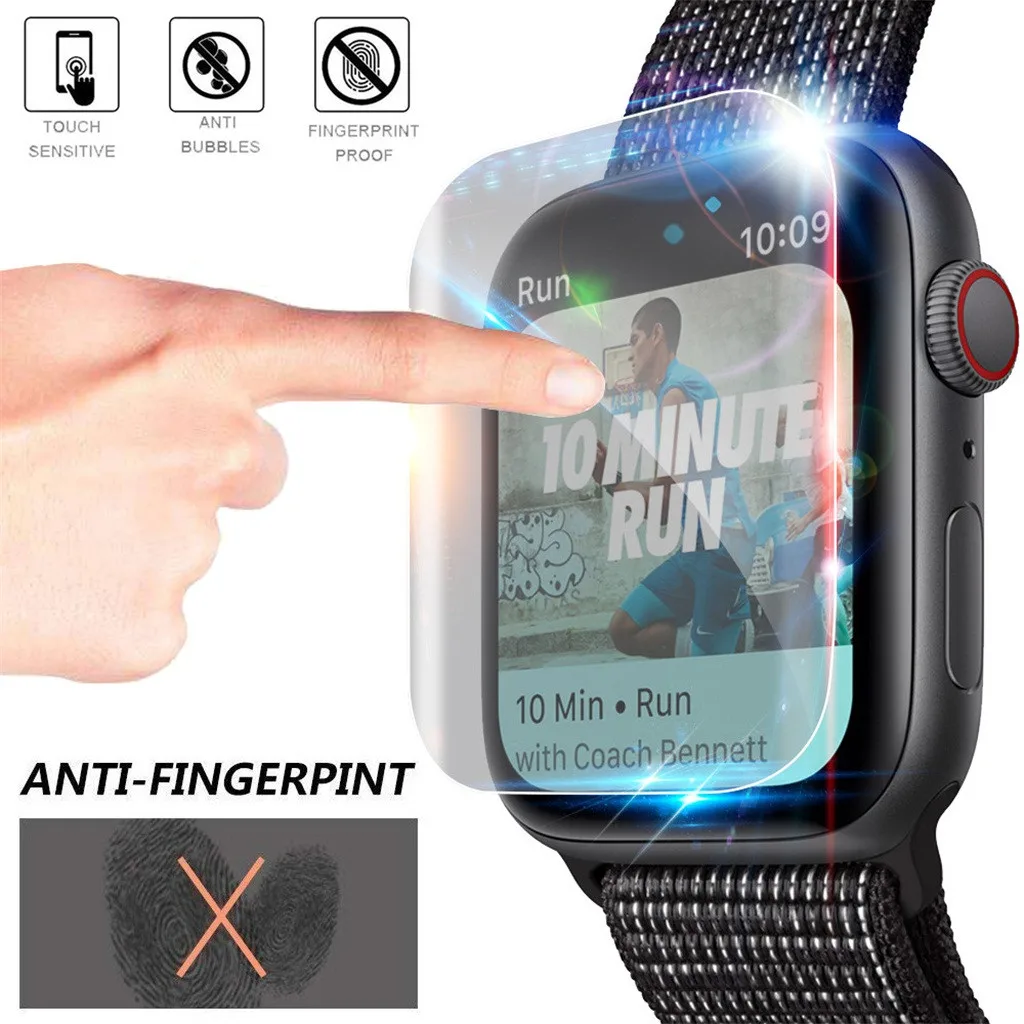 3 упаковки Взрывозащищенная защитная пленка из ТПУ для IWatch серии 5 (44 мм)