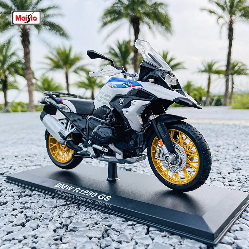 Модель автомобиля Maisto 1:12 BMW R 1250 GS литье под давлением из базового сплава для