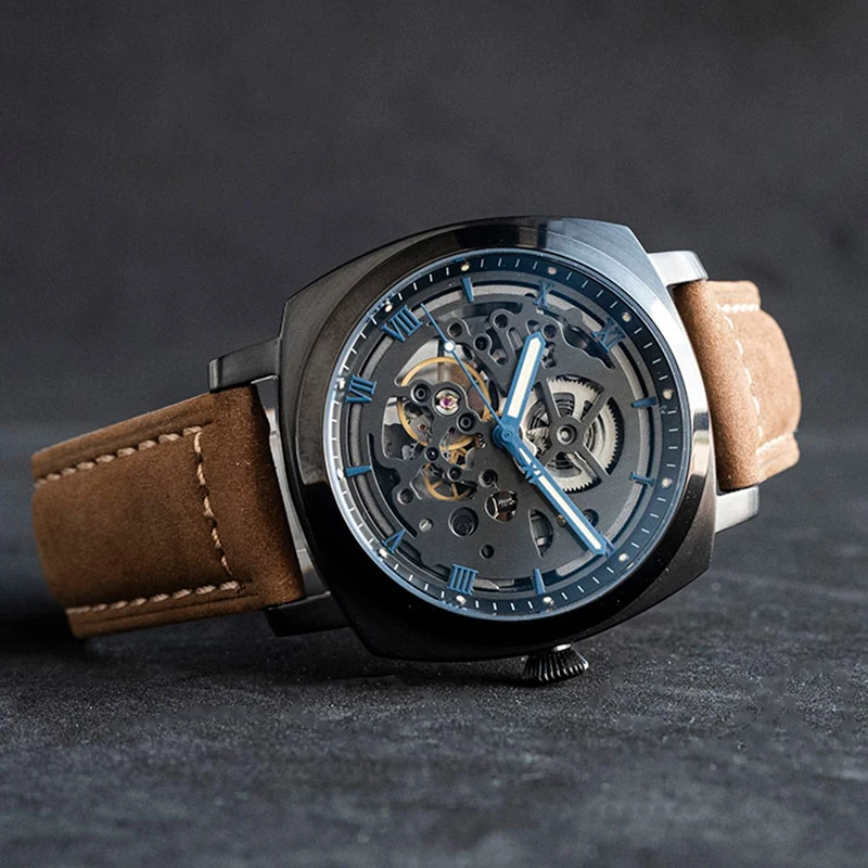 

Automatic mechanical watch men military watches luminous wristwatch Sport stainless steel Luxury watch seagull-ST2809 skeleton