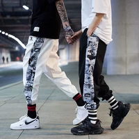 mens anime print jogger sweatpants for 2021 korean fashion trend casual clothing teenage hip hop harem pants harajuku streetwear