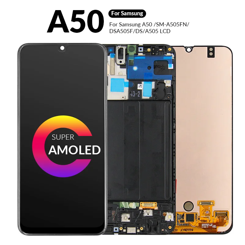 Дисплейный модуль для Samsung Galaxy A50 SM A505FN/DS с рамкой/без рамки|Экраны мобильных