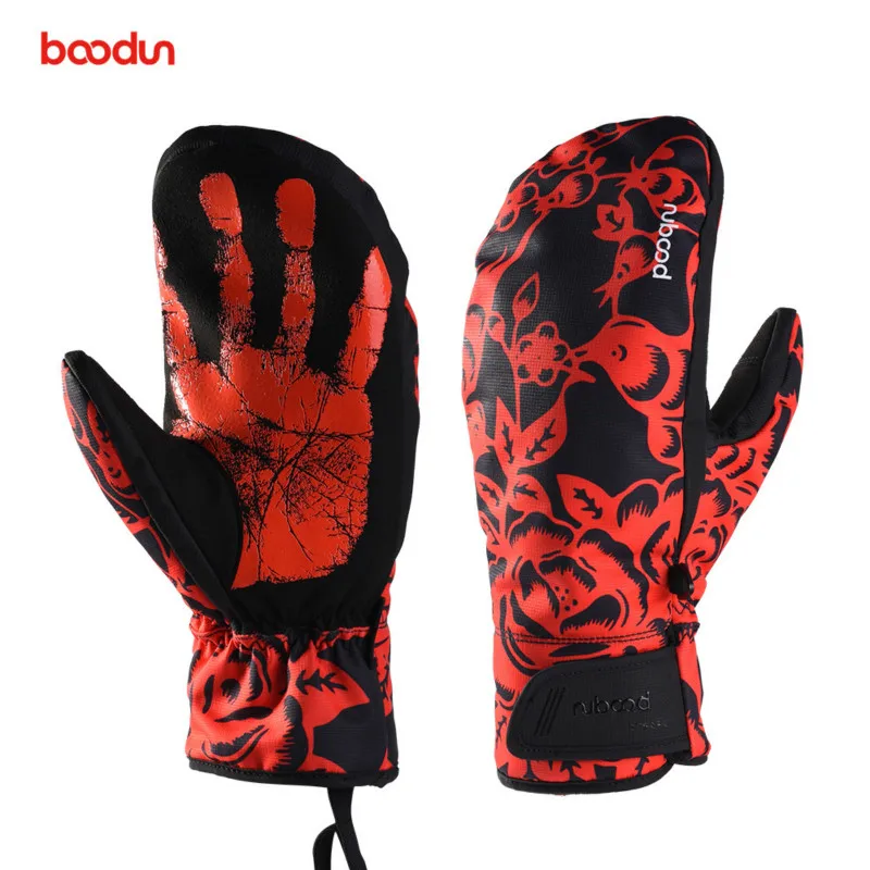 

Boodun Winter Snowboard Gloves for Men Women Ski Gloves Windproof Waterproof Non-slip Skating Skiing Gloves Cotton Warm Mittens