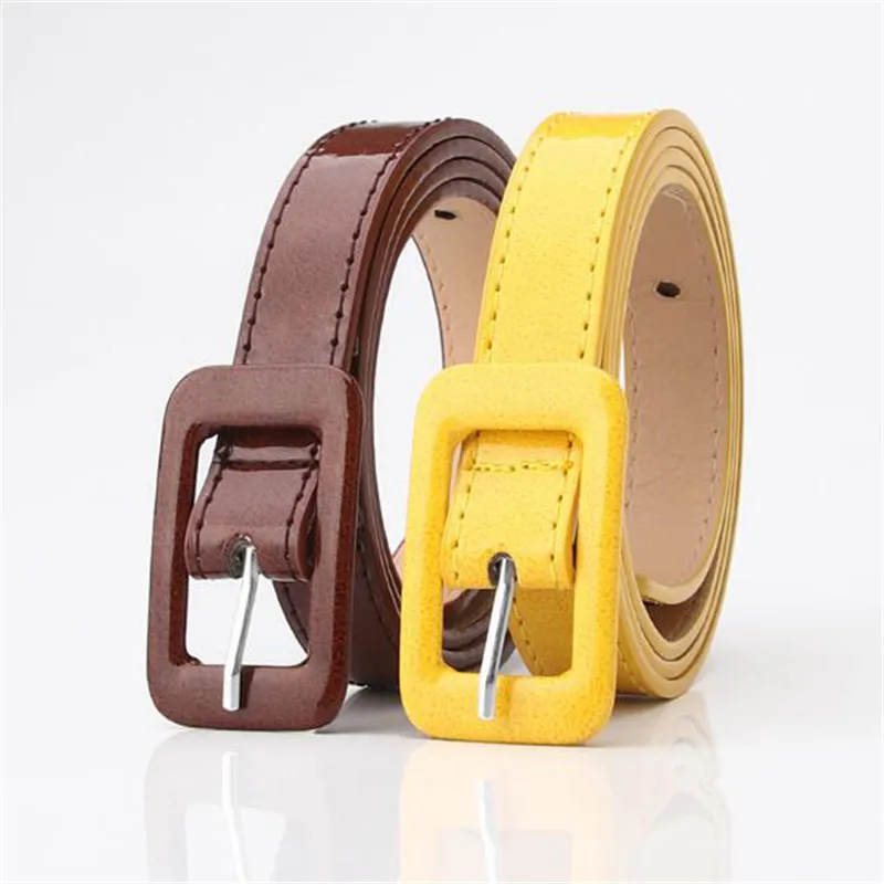 Fashion Candy Color PU Belts Students Decorative Casual Tighten All-Match Lightweight Long Women Solid Waistband