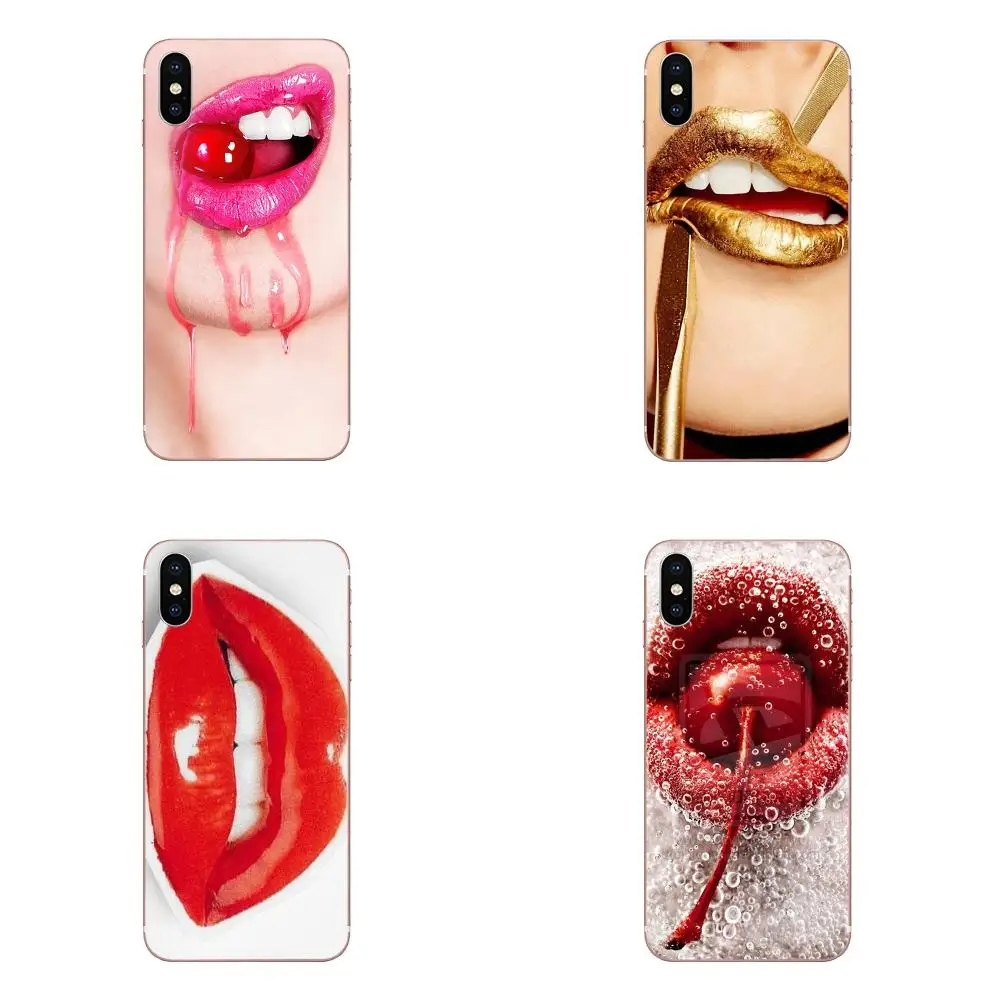 Для Sony Xperia Z Z1 Z2 Z3 Z4 Z5 compact Mini M2 M4 M5 T3 E3 E5 XA XA1 XZ Премиум мягкий чехол Sexy Girl Red Lips Pop Art |