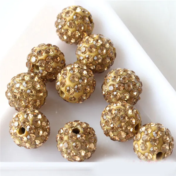 Crystal Yellow 10 шт. Pave CZ Диско шар бусины для изготовления ювелирных изделий горный хрусталь кристалл разделитель бусины браслет аксессуары Кристалл Стразы Perlen - Цвет: Crystal Yellow