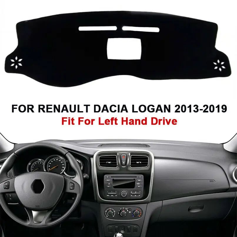 Чехол для приборной панели автомобиля с левым рулем Renault Dacia Logan 13 19 коврик защиты