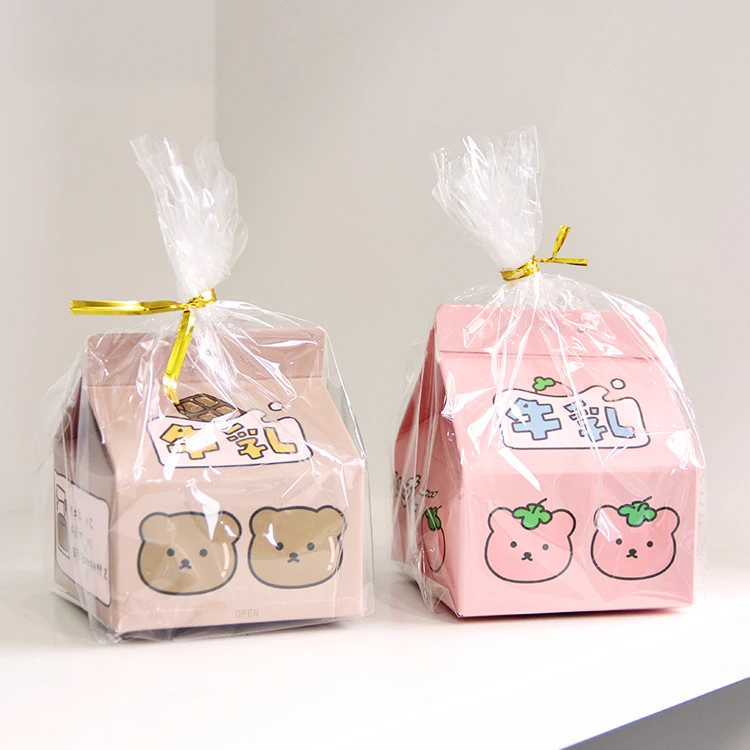 Kawaii Канцелярские товары ins милая Клубничная молочная коробка бумага для записей