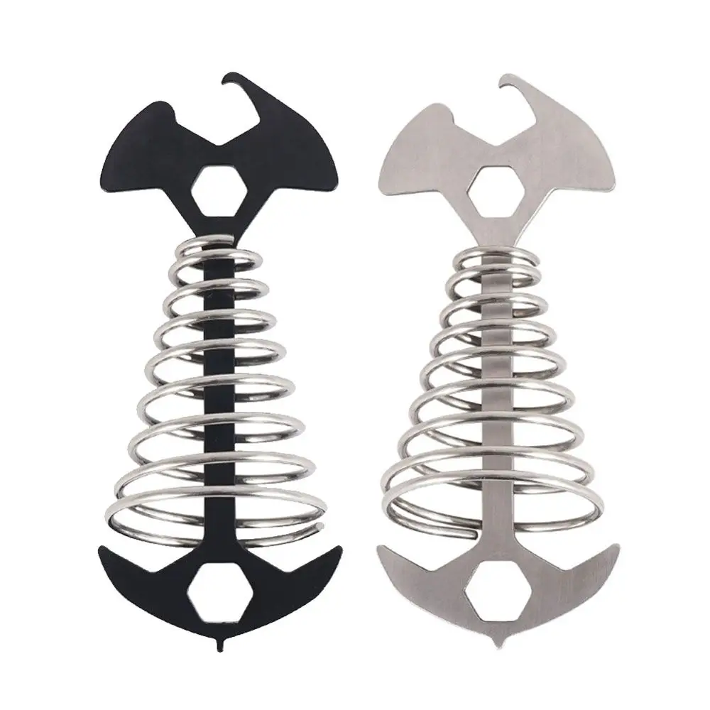 

1Pcs Plank Floor Spring Fishbone Tent Pegs Buckle Outdoor Awning Deck Stakes Fixed Nails Camping Tent Hooks Peg Buckle