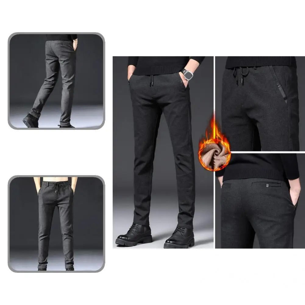 

Zipper Fabulous Slim Autumn Trousers Plush Spring Pants Thick for Dating