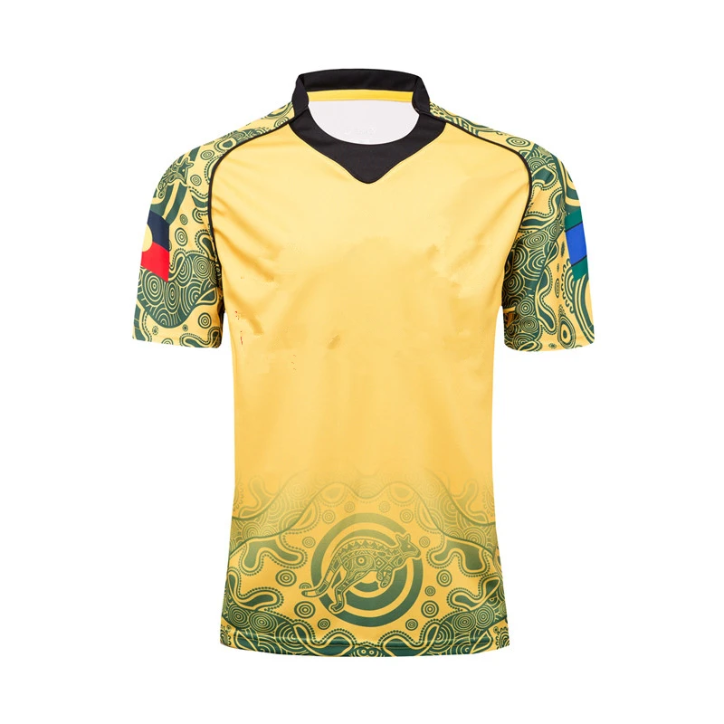 

Australia Rugby Jersey 17-18 Commemorative Edition Yellow Short Sleeve T-Shirt
