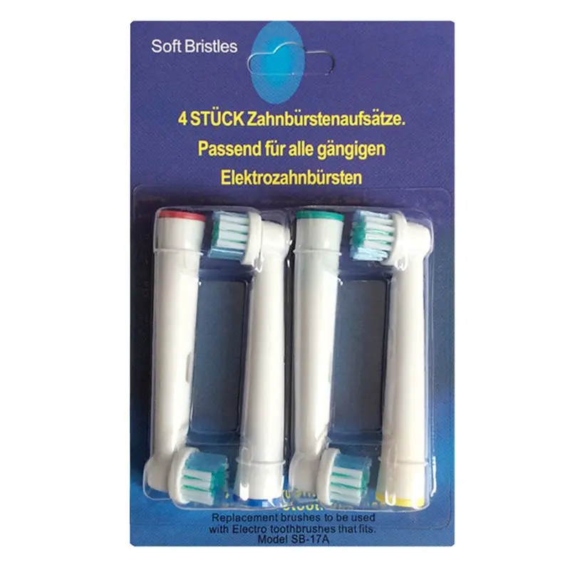 

4 шт. Электрический Зубная щётка головки Замена SB-17A мягкой щеткой аксессуары