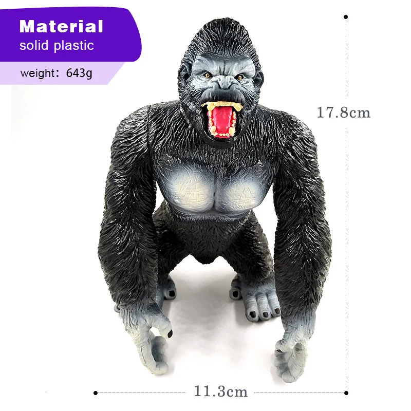 Artificial Big Chimpanzee Gorilla Animal Model Bonsai Figurine home decor miniature fairy garden decoration accessories modern | Дом и сад