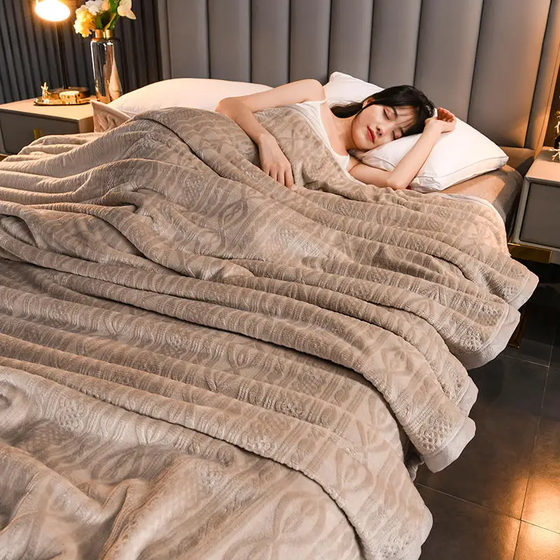 

Bonenjoy Queen Size Flannel Blanket For Kids Solid Color Thick Plaid For Beds Winter King Size Blankets Adult cobertores de cama